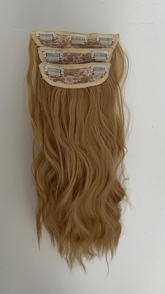 GOLD hair extensions - brushed, 3 parts